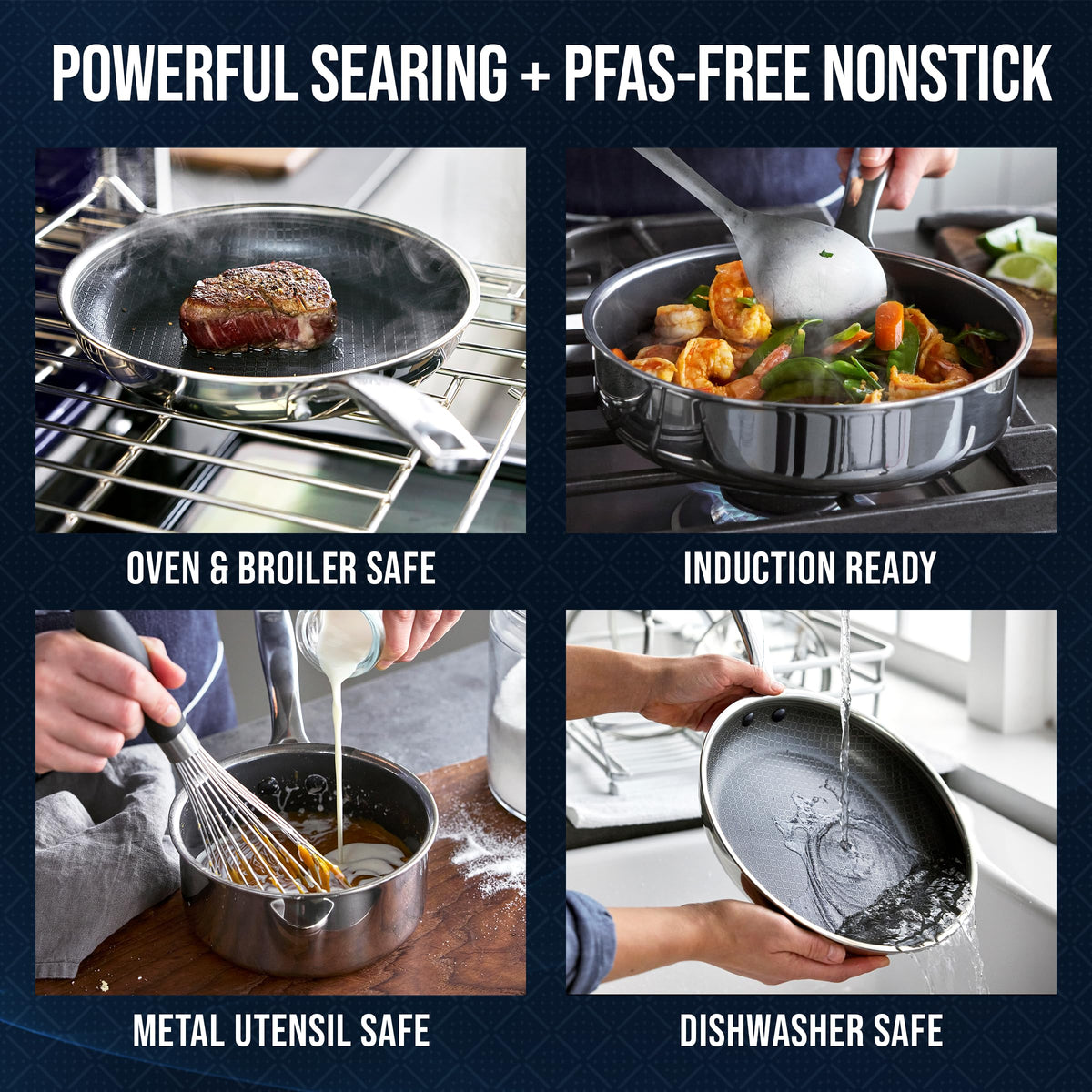 12 Piece Stainless Steel Nonstick Cookware Set W349