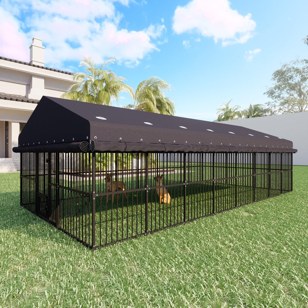 10x20x6.5 FT Heavy Duty Outdoor Dog Kennel with Roof G40950
