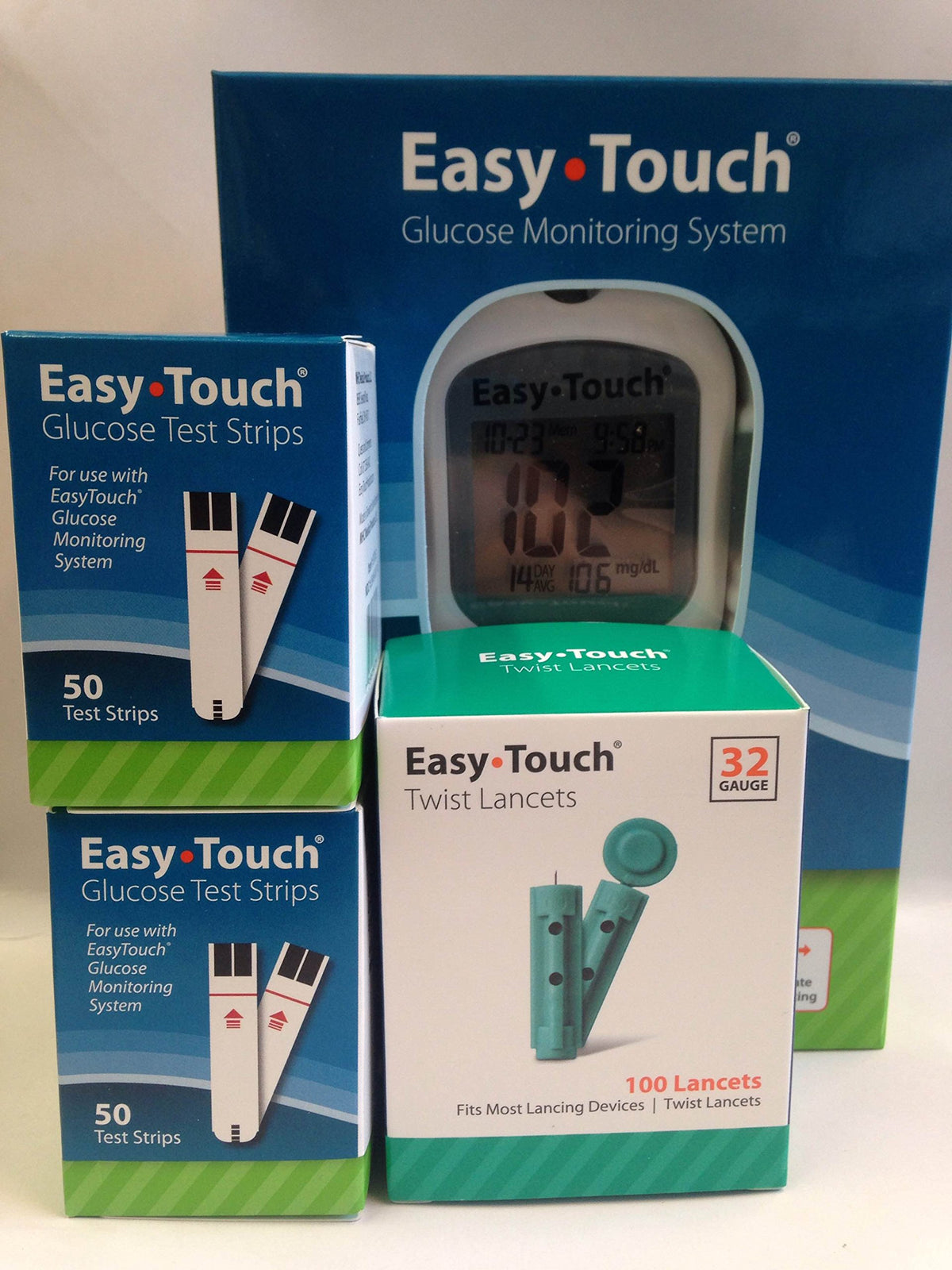 Glucose Test Strips 100ct with 32g Lancets T466