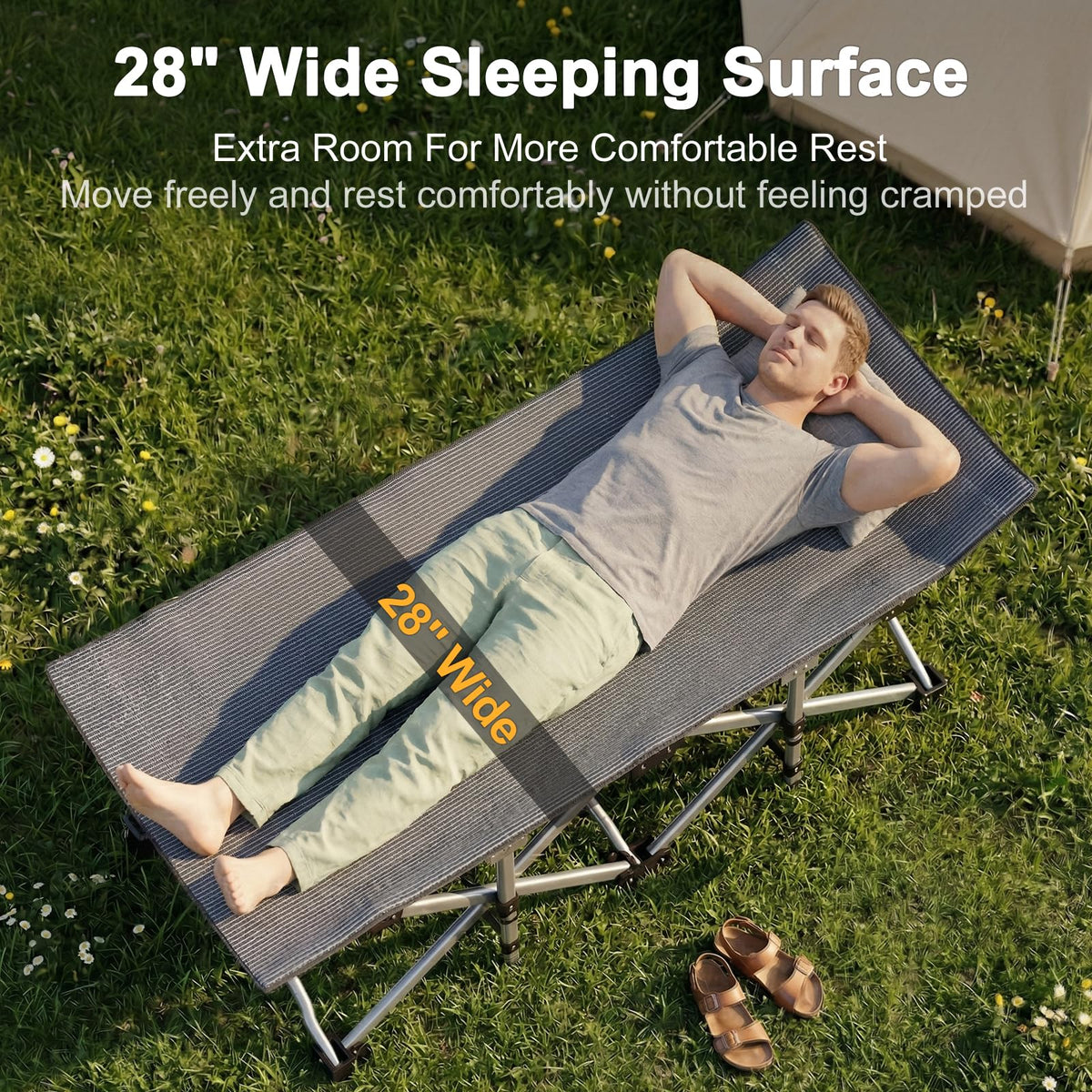 Camping Cot with Mattress D524332
