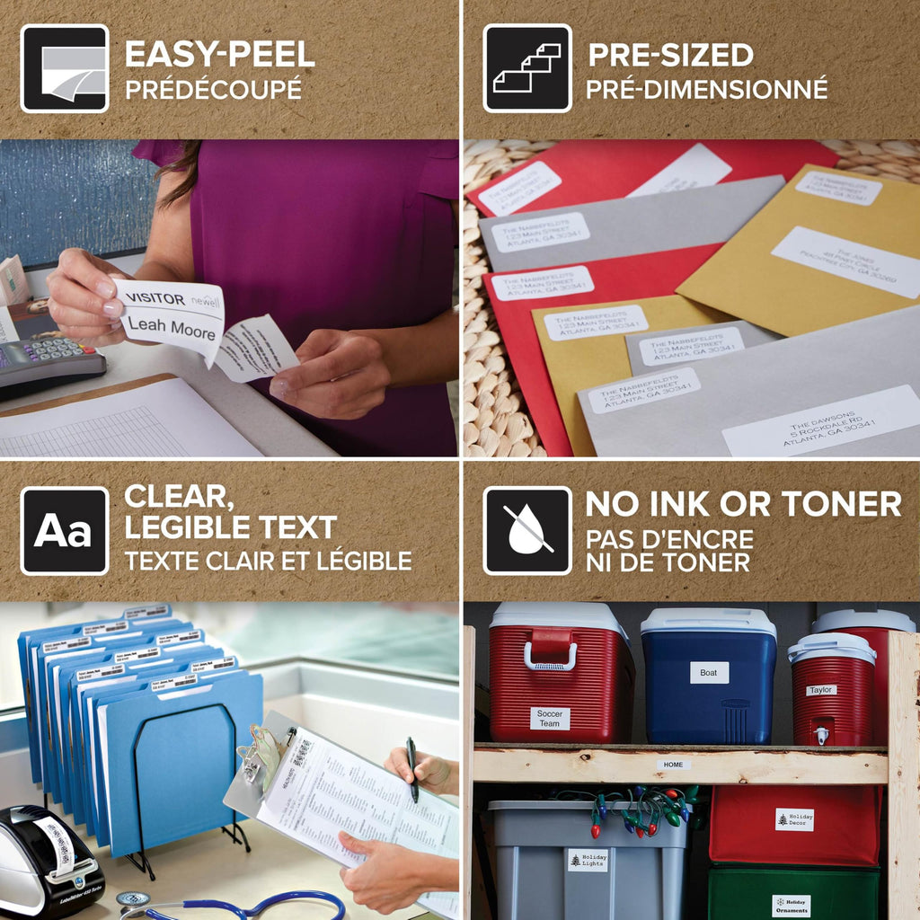 Large Shipping Labels for LabelWriter Printers, 6 Rolls of 300 Y324