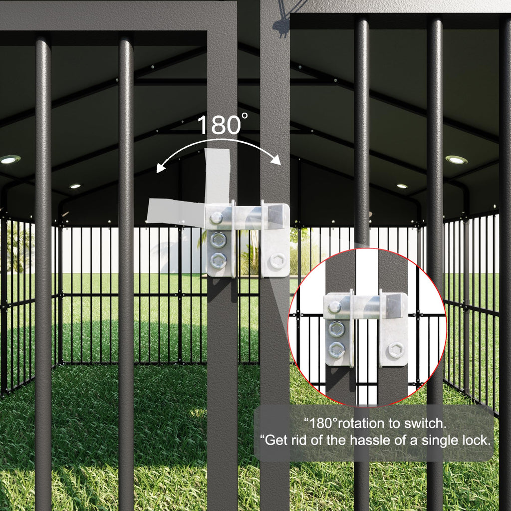 10x20x6.5 FT Heavy Duty Outdoor Dog Kennel with Roof G40950