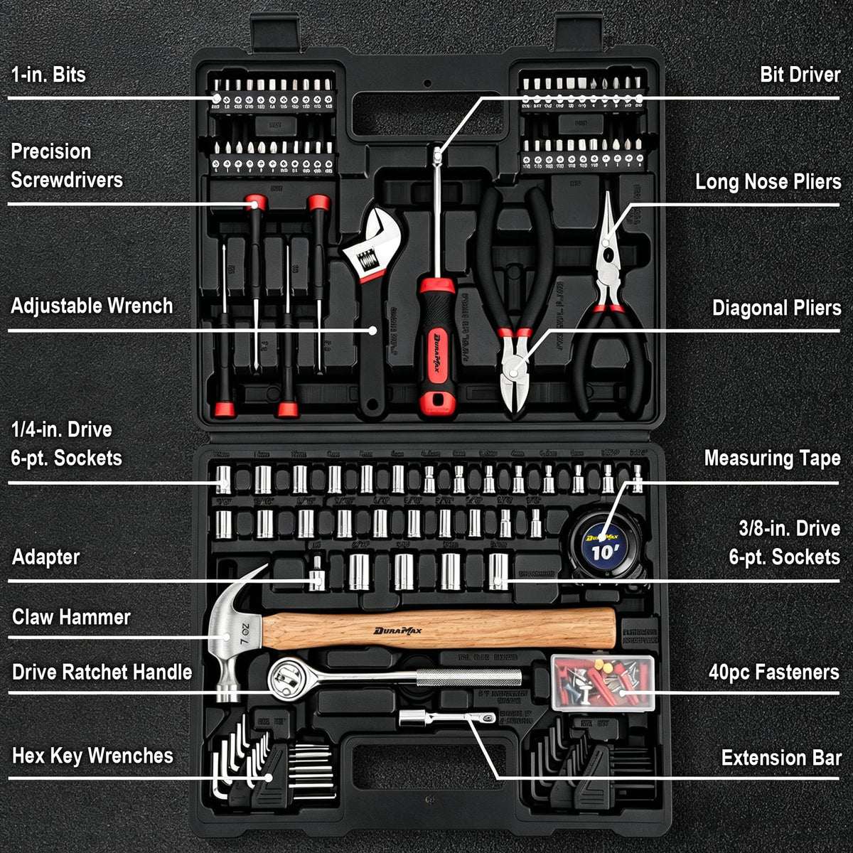 156-Piece Tool Kit with Storage Case W5731